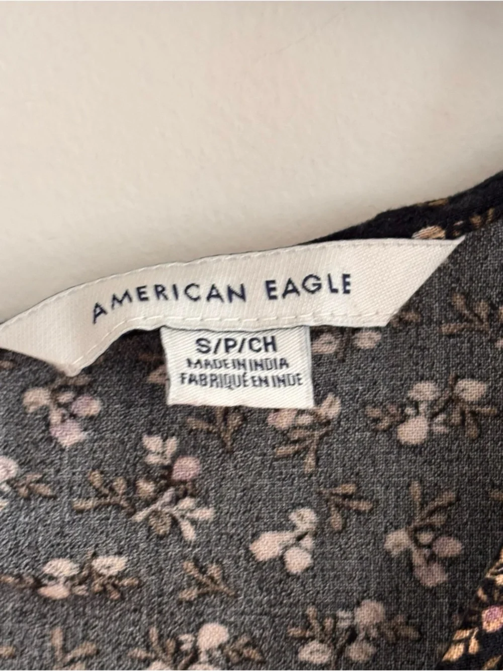 American Eagle Floral Romper Small Boho Long Sleeve